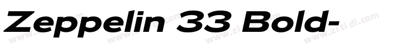 Zeppelin 33 Bold字体转换
